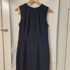 Ann Taylor Black Crew Neck Sleeveless, Lined Shift Dress Size 2